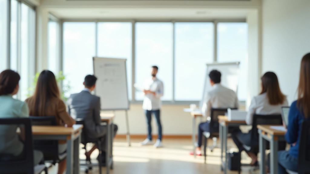 Modern training facility with bright natural lighting and professional development setup